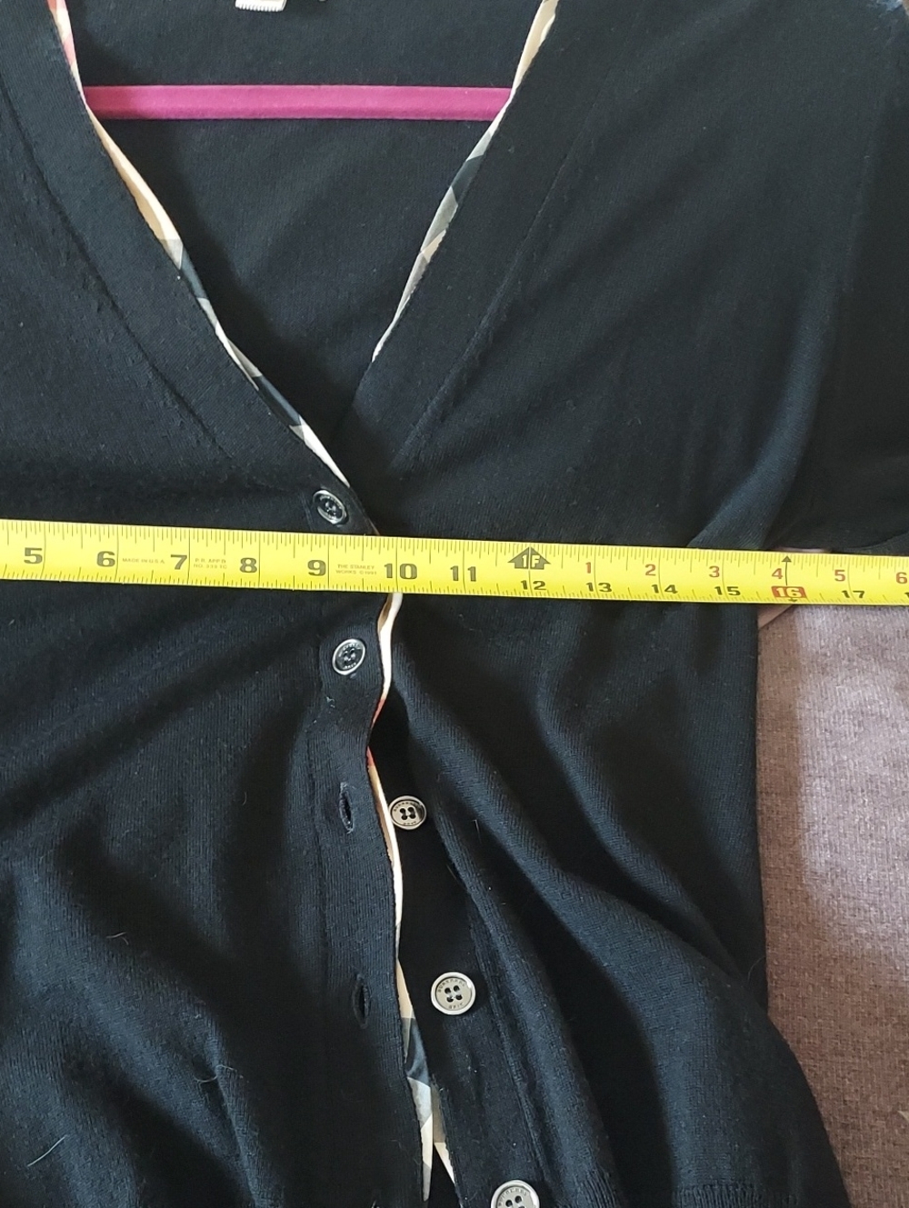Burberry Cardigan Black M - Picture 8 of 10